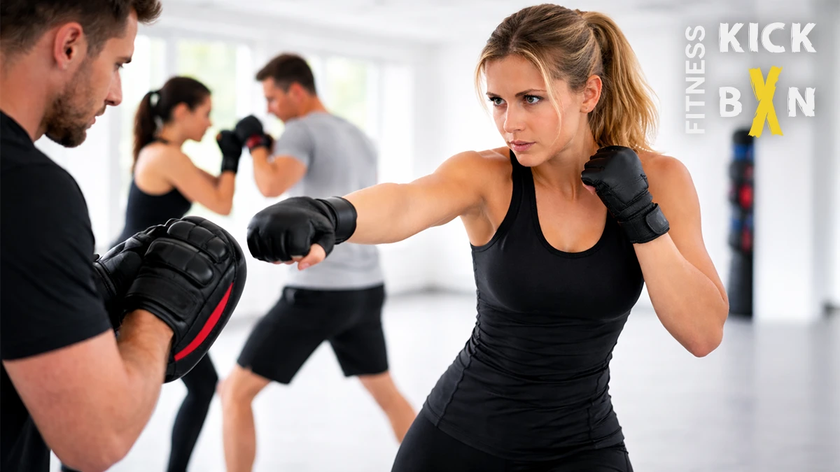 Fitness Kickboxen Training mit Schlag- und Kicktechniken